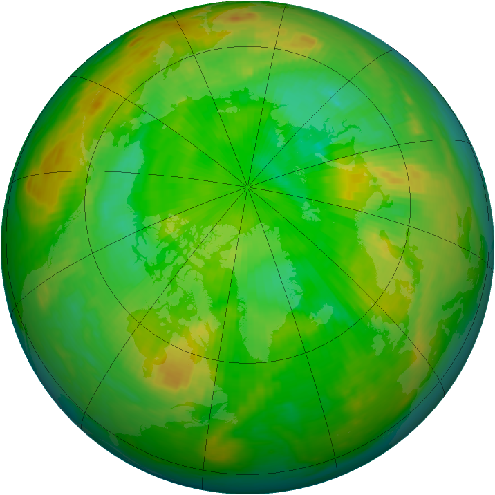 Arctic ozone map for 27 June 1983